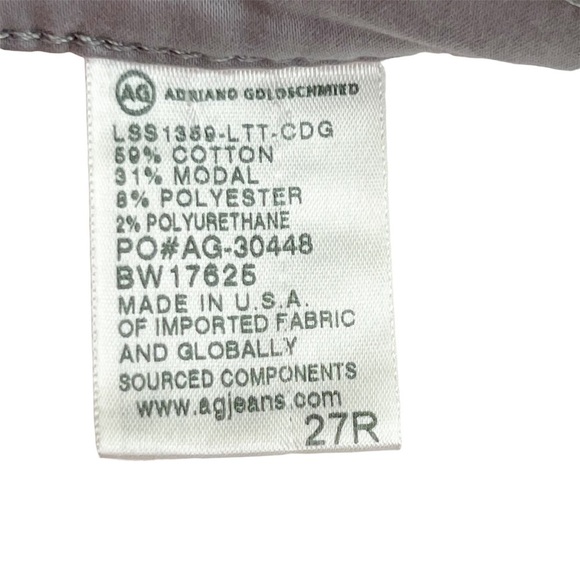 AG Adriano Goldschmied The Legging Ankle Super Skinny Size 27R Gray Leatherette - Picture 11 of 13